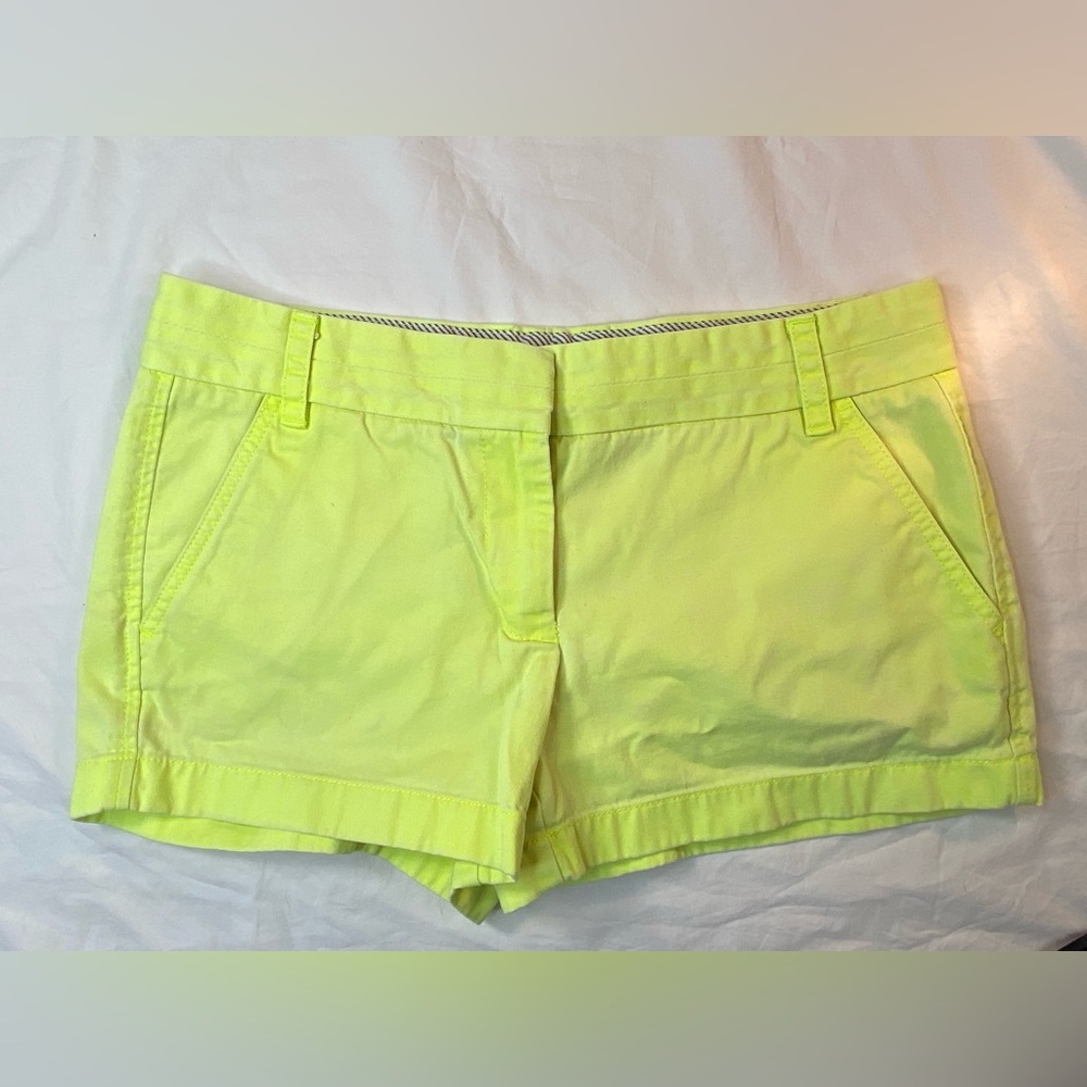 J‎ Crew Shorts Neon Yellow Size 6